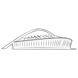 Moses Mabhida Stadium South Africa Free Coloring Page for Kids