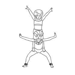 Talented Young South African Dancers Free Coloring Page for Kids