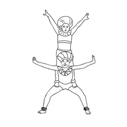 Talented Young South African Dancers Free Coloring Page for Kids