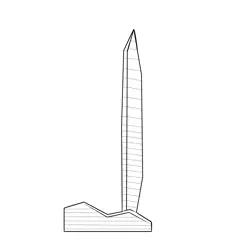 Invisible Skyscraper South Korea Free Coloring Page for Kids