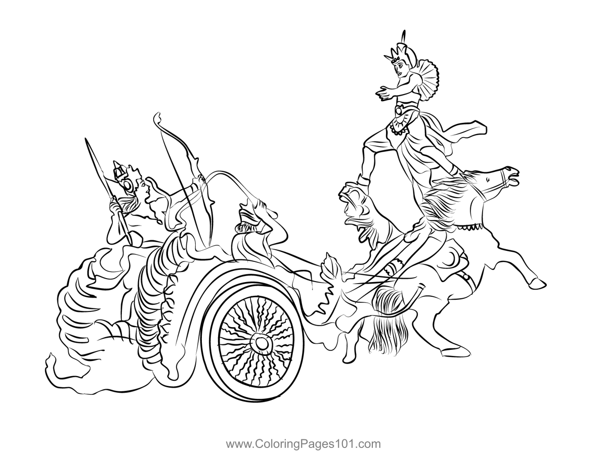 Ramayana Coloring Page for Kids - Free Sri Lanka Printable Coloring Pages  Online for Kids  | Coloring Pages for Kids