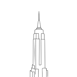 Empire State Building Free Coloring Page for Kids