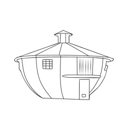 Kettle House Usa Free Coloring Page for Kids