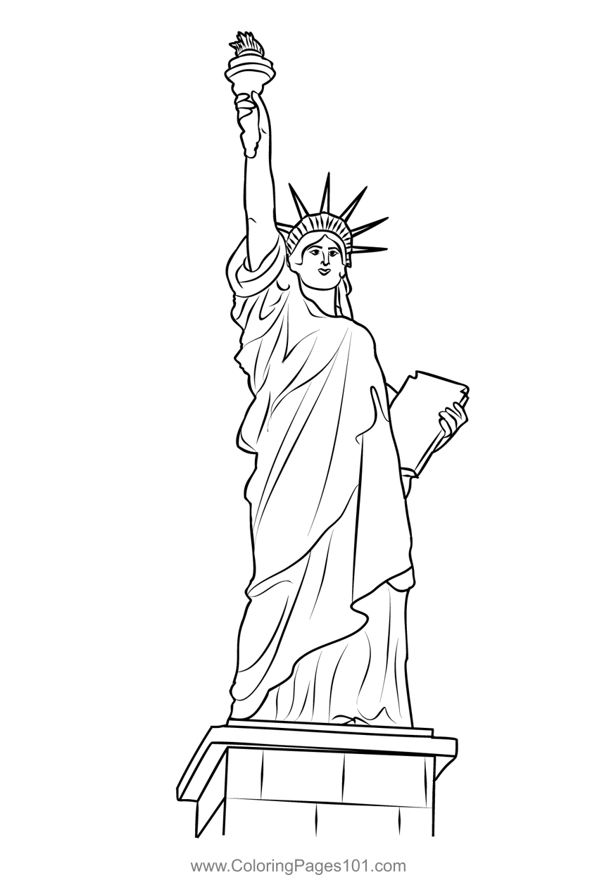 Statue Of Liberty Coloring Page Statue Of Liberty Coloring Page