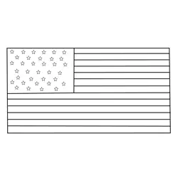 USA Flag Free Coloring Page for Kids