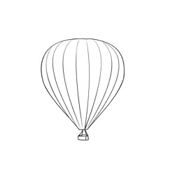 Hot Air Balloon Flight Free Coloring Page for Kids
