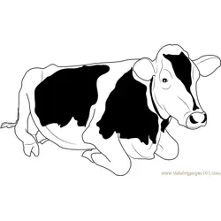 Jersey Cow Free Coloring Page for Kids