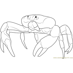 Angry Crab Free Coloring Page for Kids