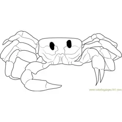 Crab Looking at You Free Coloring Page for Kids