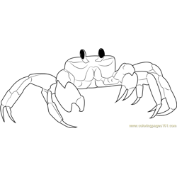 Ghost Crab Free Coloring Page for Kids