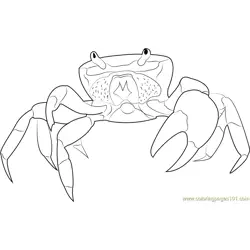 Halloween Crab Free Coloring Page for Kids