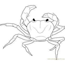 Purple Crab Free Coloring Page for Kids