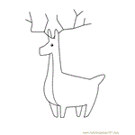 Deer  Free Coloring Page for Kids