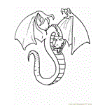 Dragon Fantasy Free Coloring Page for Kids