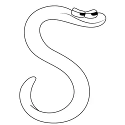 S Alphabet Lore Free Coloring Page for Kids