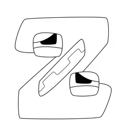 Z Alphabet Lore Free Coloring Page for Kids