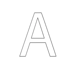 Alphabet A Free Coloring Page for Kids