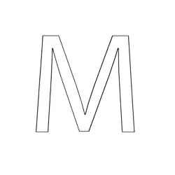 Alphabet M Free Coloring Page for Kids