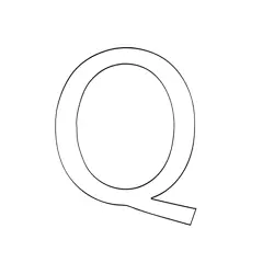Alphabet Q Free Coloring Page for Kids