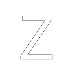 Alphabet Z Free Coloring Page for Kids
