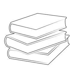 Colorful Books Free Coloring Page for Kids