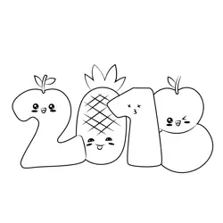 Funny Numbers Free Coloring Page for Kids