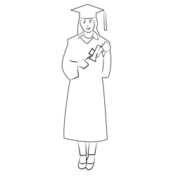 Graduation Free Coloring Page for Kids