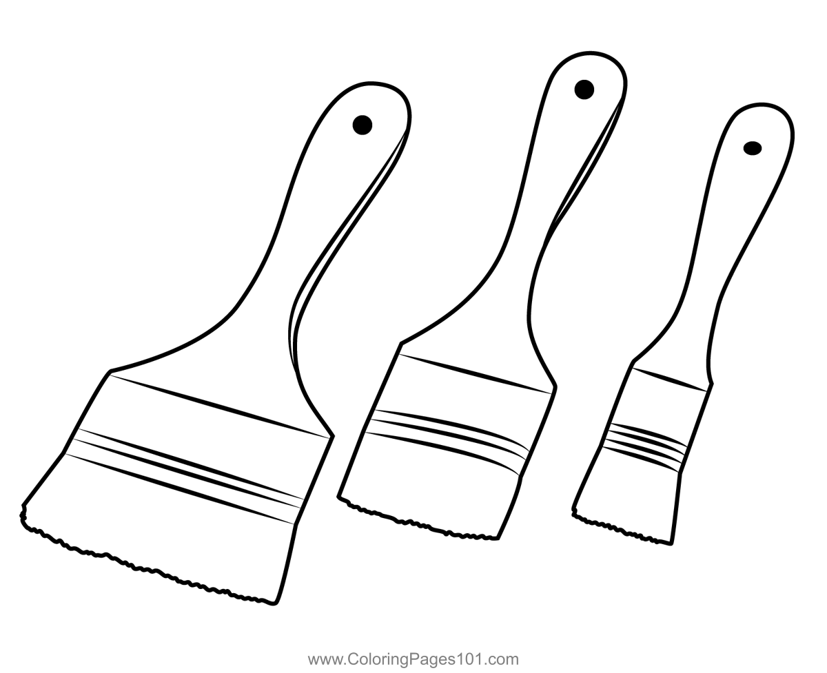 Paint Brushes Coloring Page For Kids Free Back To School Printable paint-brushes-coloring-page-for-kids-free-back-to-school-printable