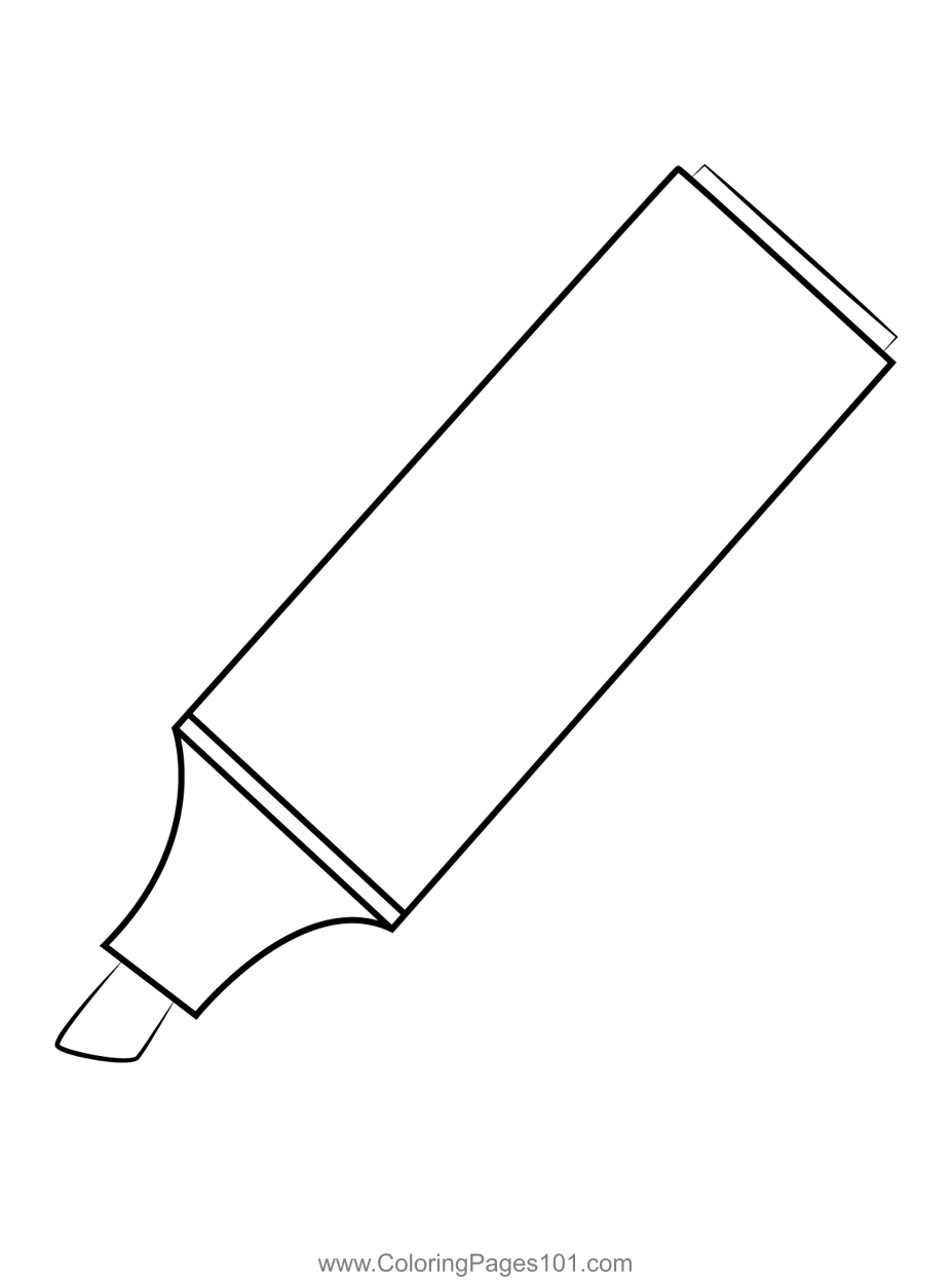 Permanent Marker Coloring Page for Kids - Free Back to School Printable