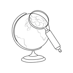 Searching Map Free Coloring Page for Kids