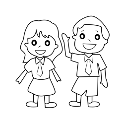 Student Free Coloring Page for Kids