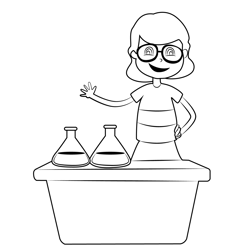 Teacher Experiments In Lab Free Coloring Page for Kids