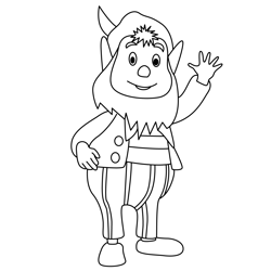 Big Ears Noddy and Tessie Bear Free Coloring Page for Kids