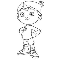 Noddy Noddy and Tessie Bear Free Coloring Page for Kids