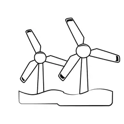 Wind Energy Free Coloring Page for Kids