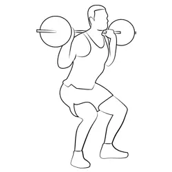 Heavy Exercise Free Coloring Page for Kids