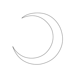 Crescent Moon Free Coloring Page for Kids