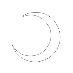 Crescent Moon Free Coloring Page for Kids