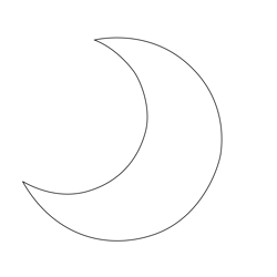 Halloween Crescent Moon Free Coloring Page for Kids