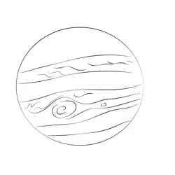 Jupiter Planet Free Coloring Page for Kids