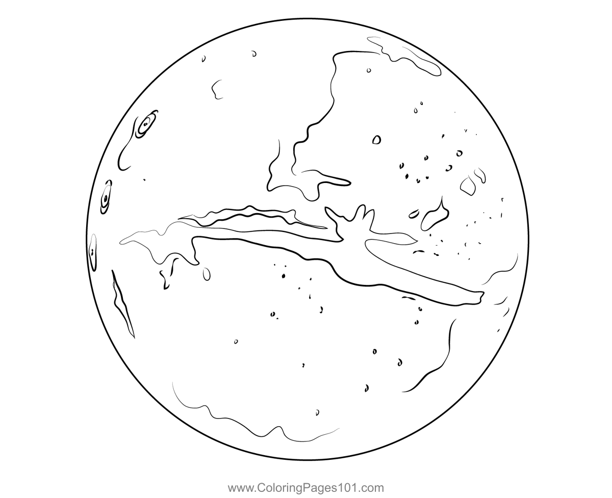 Planet Mars Coloring Page For Kids Free Planets Printable Coloring