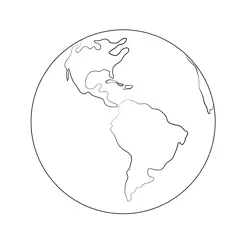 Rotating Earth Free Coloring Page for Kids