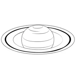 Saturn By Hst Free Coloring Page for Kids