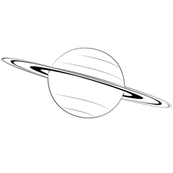Saturn Free Coloring Page for Kids