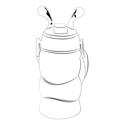 Cartoon Water Bag Free Coloring Page for Kids