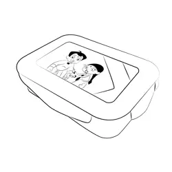 Chhota Bheem Lunch Box In Pink For Girls Free Coloring Page for Kids