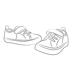 Children Shoes Free Coloring Page for Kids