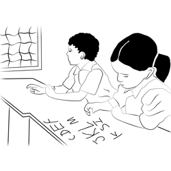 Education Systemin India Free Coloring Page for Kids