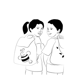 Kids Backpack Free Coloring Page for Kids