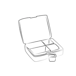 Kids School Tiffin Box Free Coloring Page for Kids